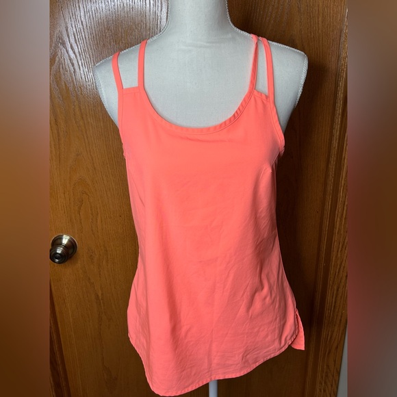 Athleta go time racer back tank bright coral size small - Picture 1 of 13